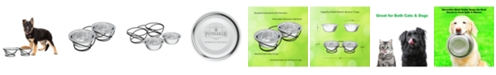 PetMaker Stainless Steel Raised Food and Water Bowls - Set of 2